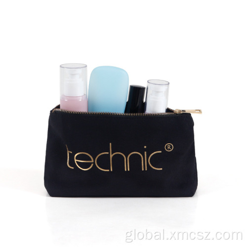 Fashion Travel Toiletry Cosmetic Bag Foil letters print black pen bag makeup bags Factory